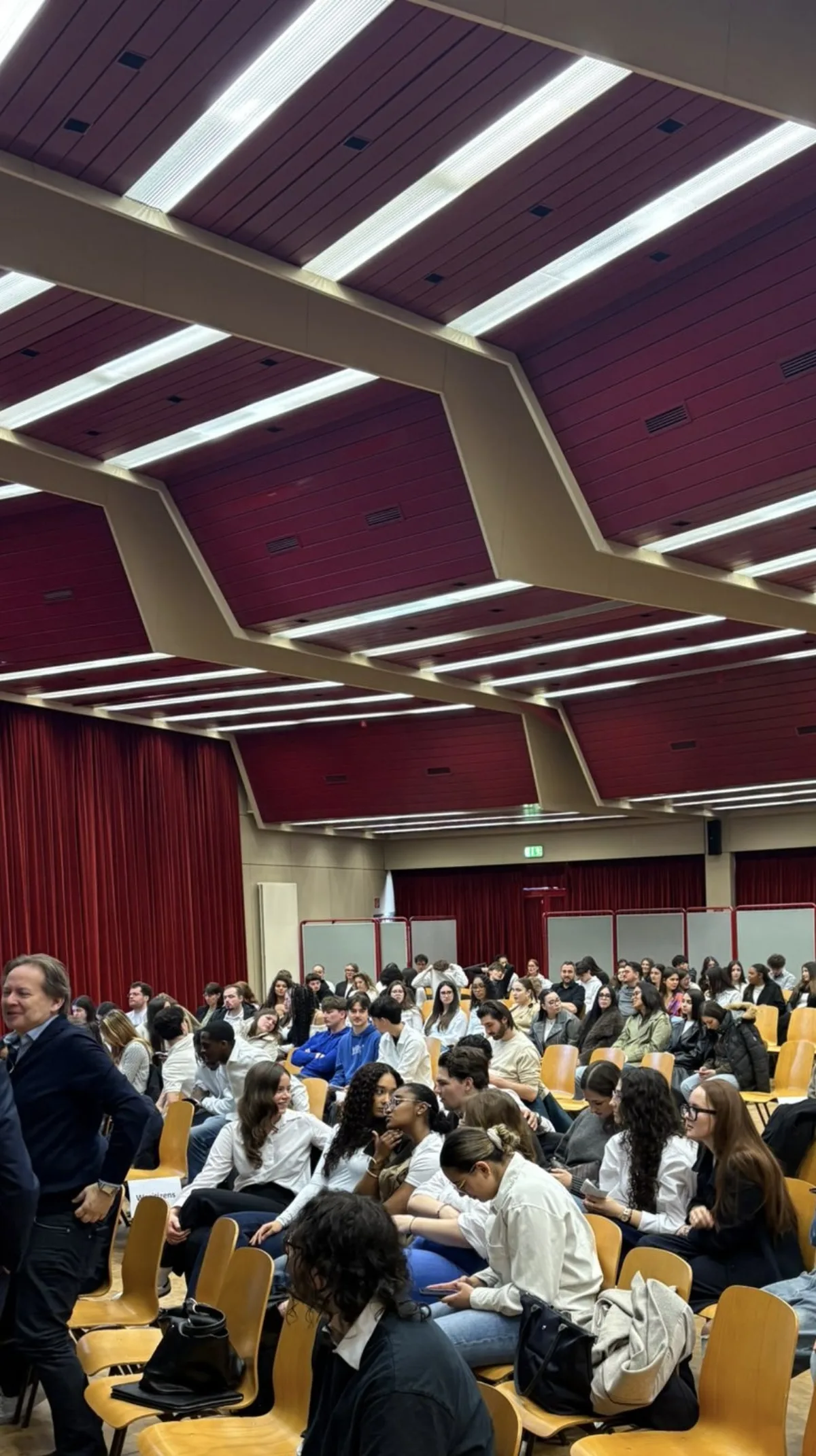 Students gathered in the ECG auditorium