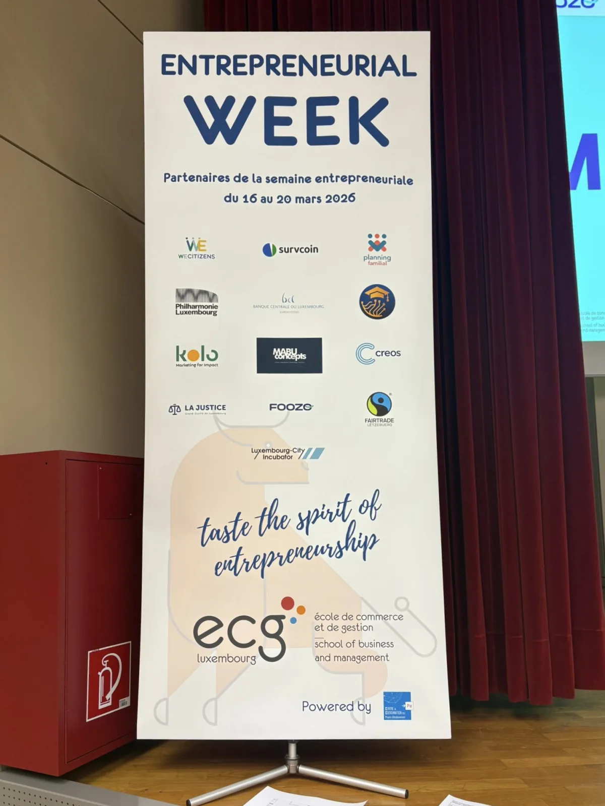 Entrepreneurial Week partner banner at ECG