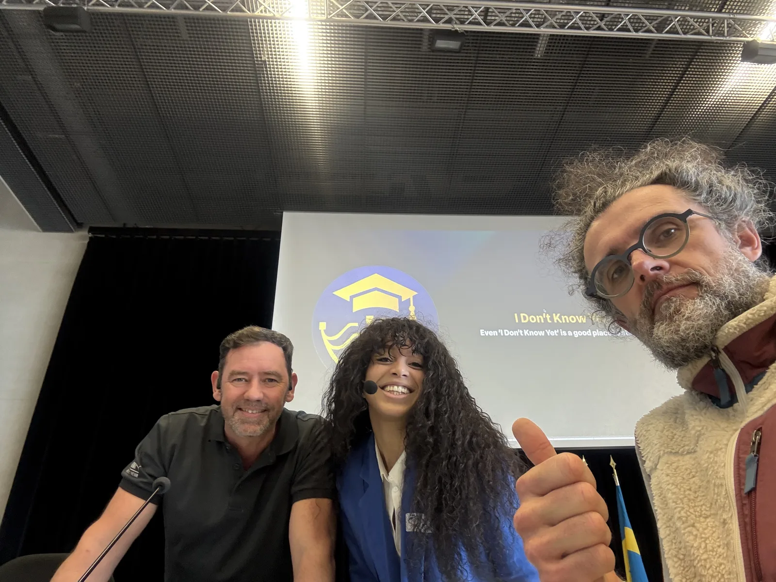 The IDK-Yet team after the European School presentation