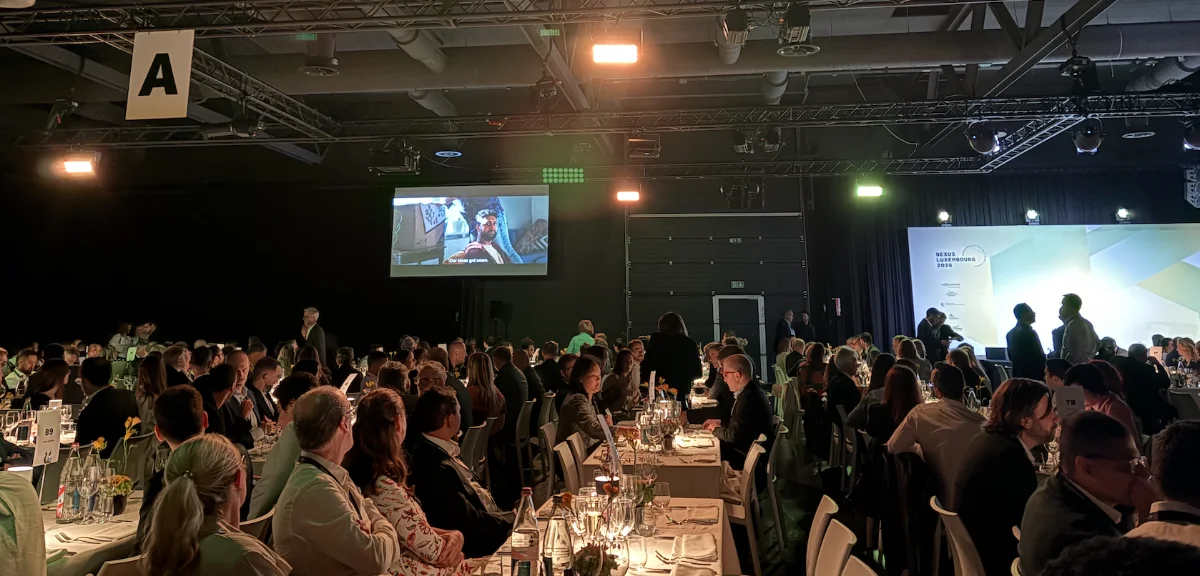 Guests gathered at a European education event