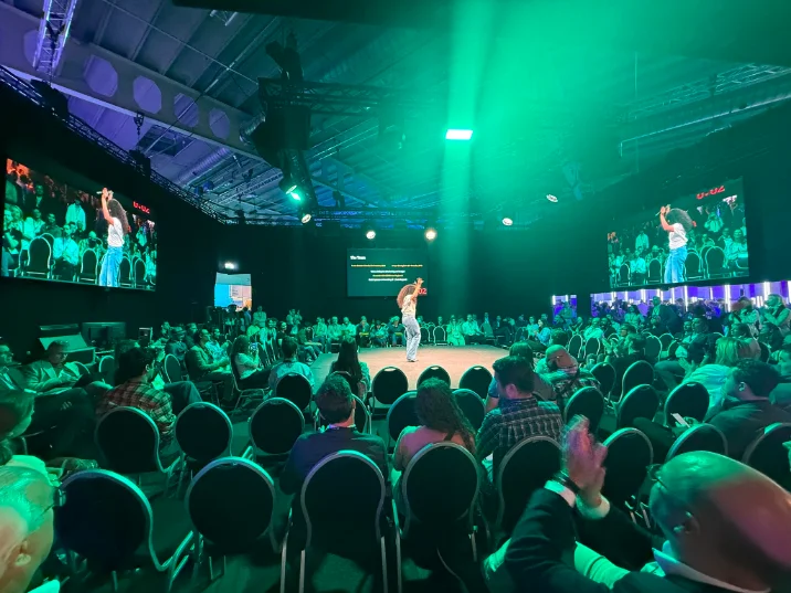 A speaker addressing the audience at Nexus Luxembourg