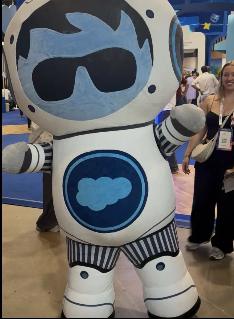 A technology mascot at VivaTech Paris