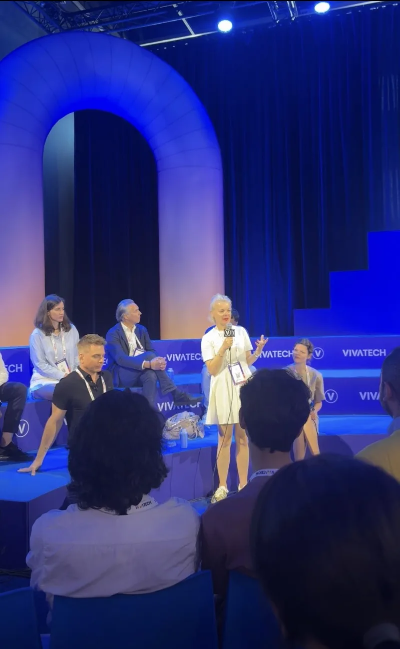 A discussion on stage at VivaTech Paris